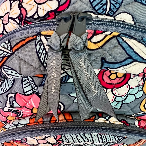 Vera Bradley Small Backpack Quilted Floral Print Blues, Grey, Pink, Red EUC - Picture 13 of 14